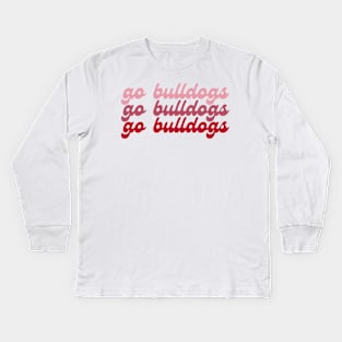 go bulldogs gradient Kids Long Sleeve T-Shirt